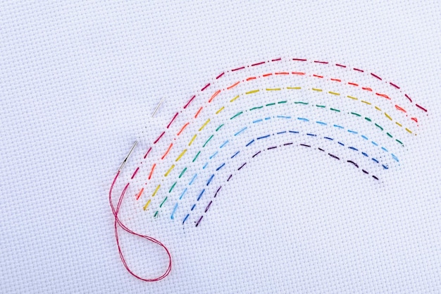 Detail ručne vyšívaného vzoru